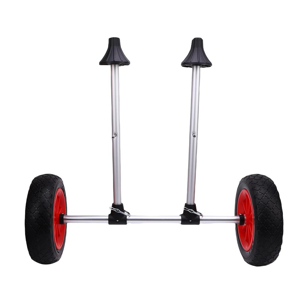 Kayak Cart Adjustable Width Metal Frame Foldable Canoe Carrier Boat Trailer Transport with 10 Inch Solid Tires