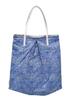 Yamamoto Jin Shoten Airy Tuck Bag, Sogdo Blue [5285-29-B] Made In Japan, Japanese Pattern, Inbound Souvenir