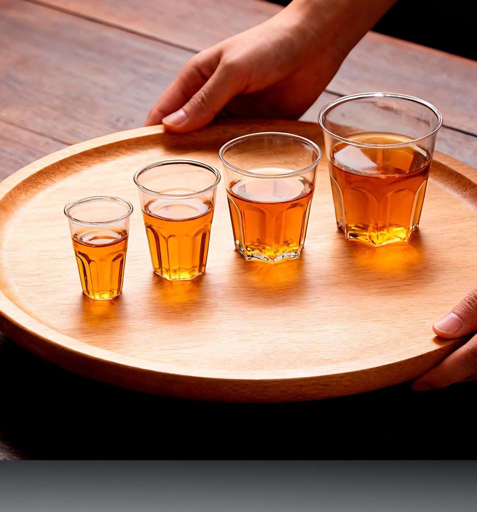 Aviation-Grade High-Transparency Disposable Water Cup: Durable, Thickened, Octagonal Design for Household and Bar Use, Resistant to High Temperatures.