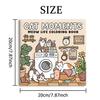 CAT MOMENTS Bold-easy Patterns Coloring Book for Adults Cute Drawing Book Perfect Gift for Party and Birthday