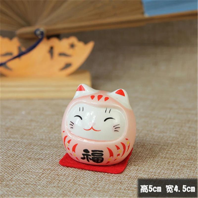 Multicolor Waving Hand Cat Home Decor Welcome Waving Cat Sculpture Statue Decor Car Ornament Chinese Lucky Wealth Waving Cat