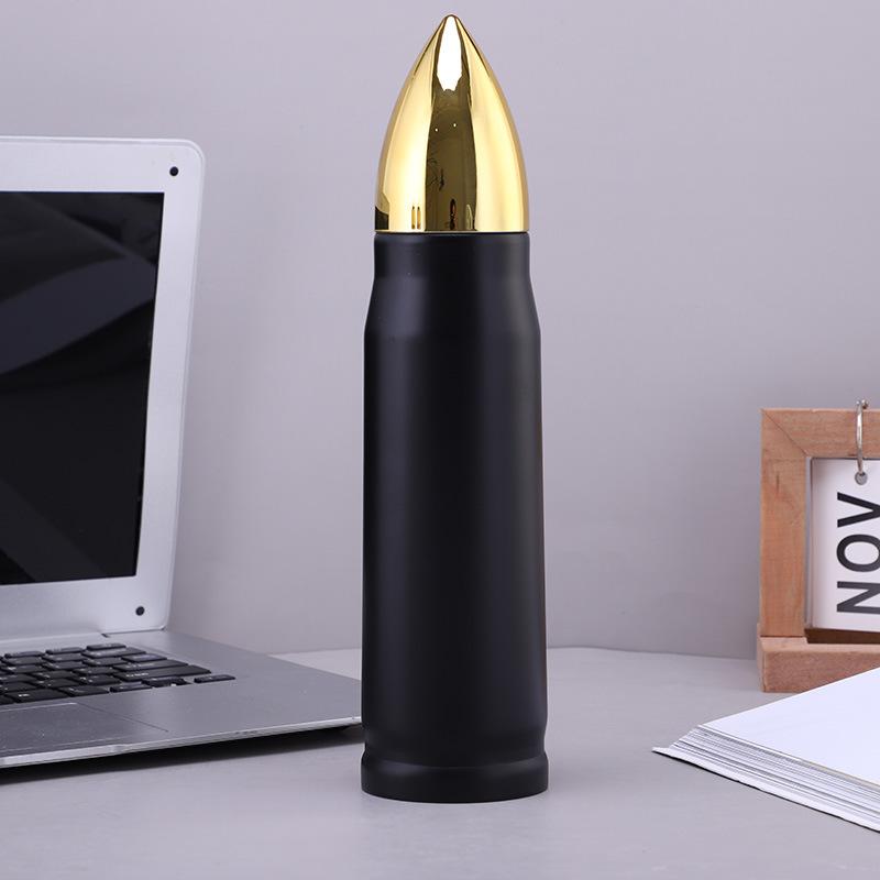 500ml Bullet Shape Thermos Bottle Roomy Stainless Steel Water Bottle Lightweight Vacuum Flasks Thermos Cup for Coffee