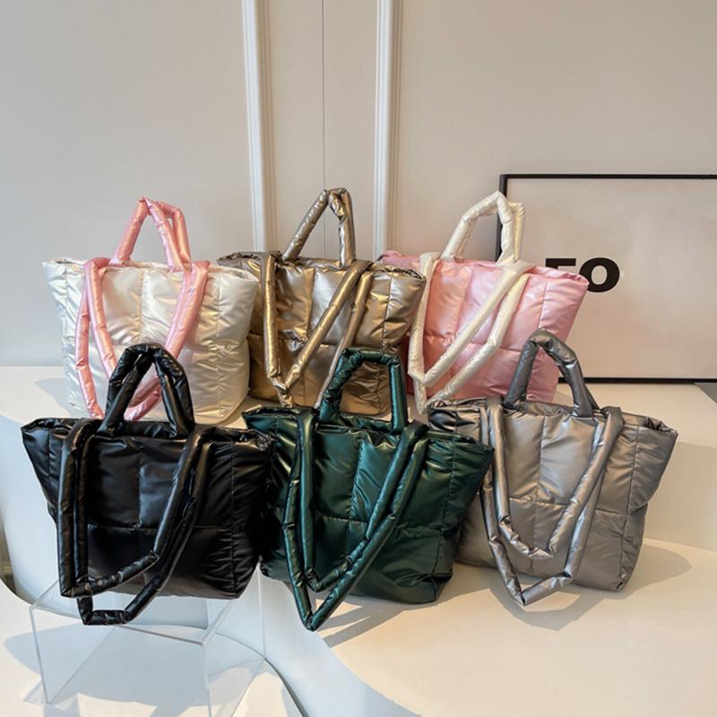 Handbag Female Large-capacity Bag Female New Tide Fashion Shoulder Bag Fall And Winter Shopper Puffer Tote Bag