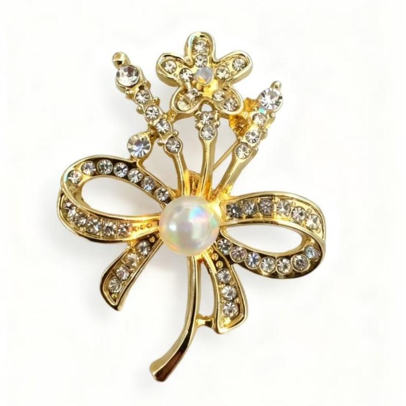 

Creative Fashion Flower Bow Pearl Brooches for Women Clothing Coat Accessries Summer Wedding Party Valentine s Day GiftGifts