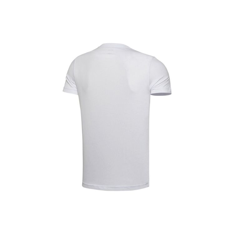 Li-Ning Plain Logo Round Neck Short Sleeve T-Shirt Unisex Tops White AHSS525-1
