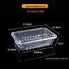 BOUSSAC Thickened Disposable Food-Grade Rectangular Plastic Containers with Lids