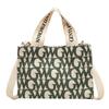 Borsa a Spalla in Tela Elegante e Delicata Stile di Strada Piccola Borsa a Mano Borsa a Tracolla con Lettere