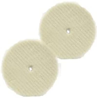 AnViele North Wolf Polishing Wool Buff 125mm Diameter White Stripe (Outer 150mm) (Two Pads)