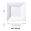 White Ceramic Western Dinner Plates: Flat, Deep, Square, Steak, and Vegetable Options for Home and Hotel Tableware