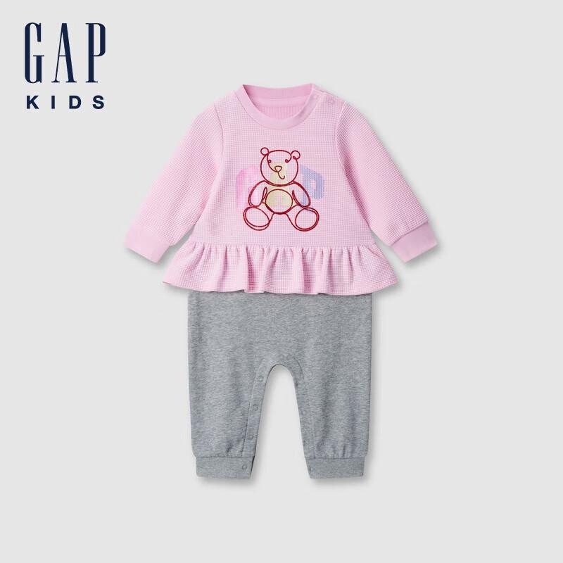 Gap Baby Bear Ruffle Waffle Knit Romper 73/48