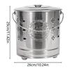 Burn Can for Paper Paper Burner Portable Stainless Cage with Lid Fire Hook And Liner Safe for Patio Garden Balcony Deck Beach