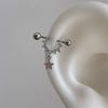 Small and Exquisite Star Pendant Ear Bone Ring for Women Niche Design Diamond U-shaped Earrings Earrings