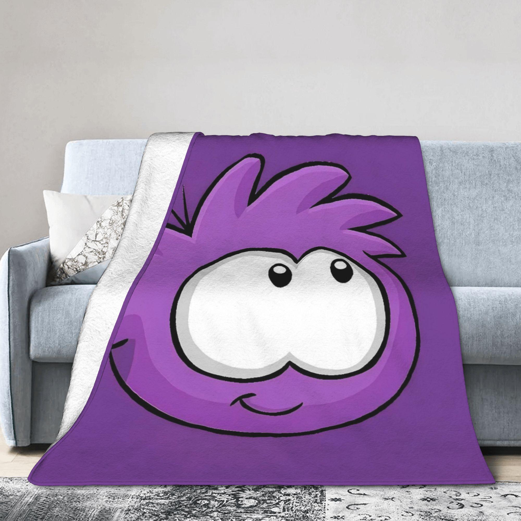 

Club Penguins Puffle Super Soft Blanket Kids Plush Throw Blanket Graphic Couch Chair Flannel Bedspread Sofa Bed Cover 30x40in