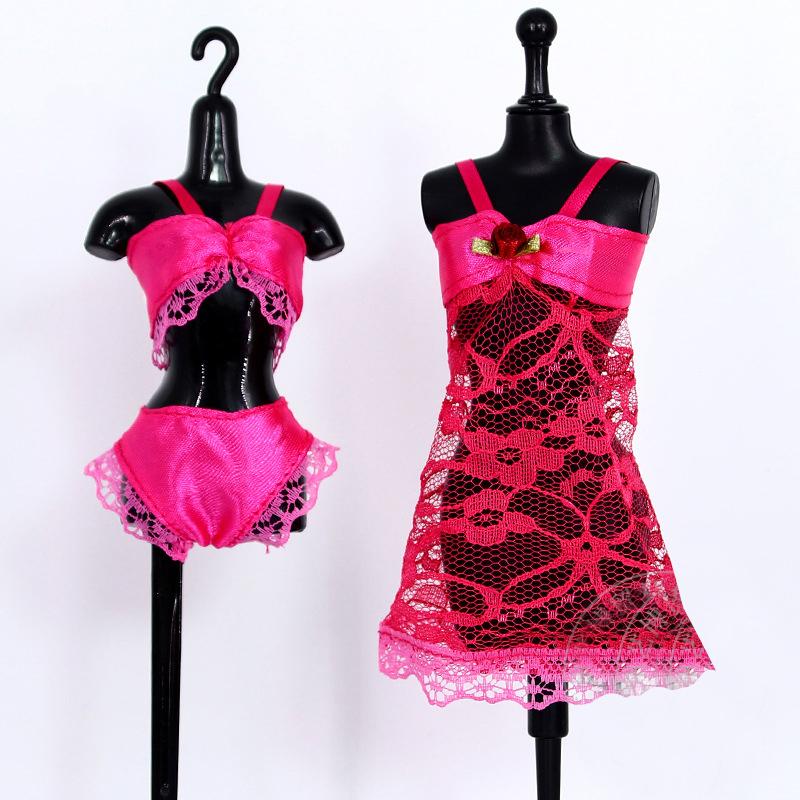 1/6 30CM Lace Underwear Bra Briefs Pajamas Set Dolls Pretend Play Doll Clothes Suit Kid's Doll Decoration Accessories