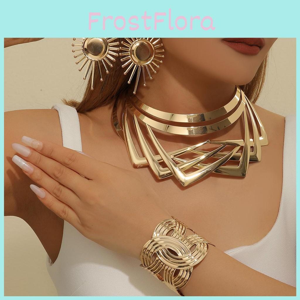 Jewelry Summer Stylish Set With Gold Finish Pendant Earrings Bracelets And Necklaces All For