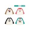 Japanese Style Kids Long Sleeves 24 Spring and Autumn Girl Western Style Color Matching Raglan Bottoming Shirt Boy Cartoon Embroider Pure Cotton T