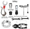 Bicycle Multi-Tool: Middle Shaft, Flywheel, Chain, and Crank Remover