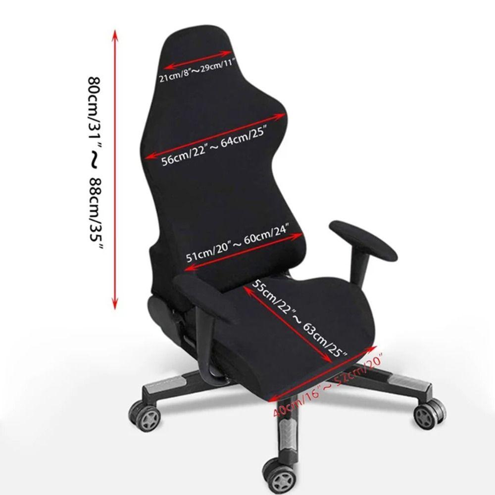 1Set Dustproof Gaming Chair Covers Fleece Jacquard Seat Protect Cover for Office Computer Chair