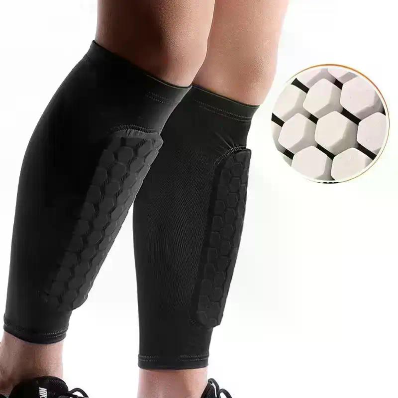 Soccer Protection Tibia Ski With Honeycomb Pad Sports Shin Splints Calf Protection Sleeve Trail Running Leggings Football Socks