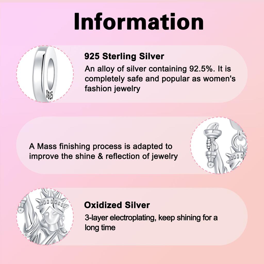 Girl Metal Statue Of Liberty Pendants Bangle Charms Fit Accessory Party Decorate Beads Make your own Fine Gifts Accessory Elegant Fashion Beautiful
