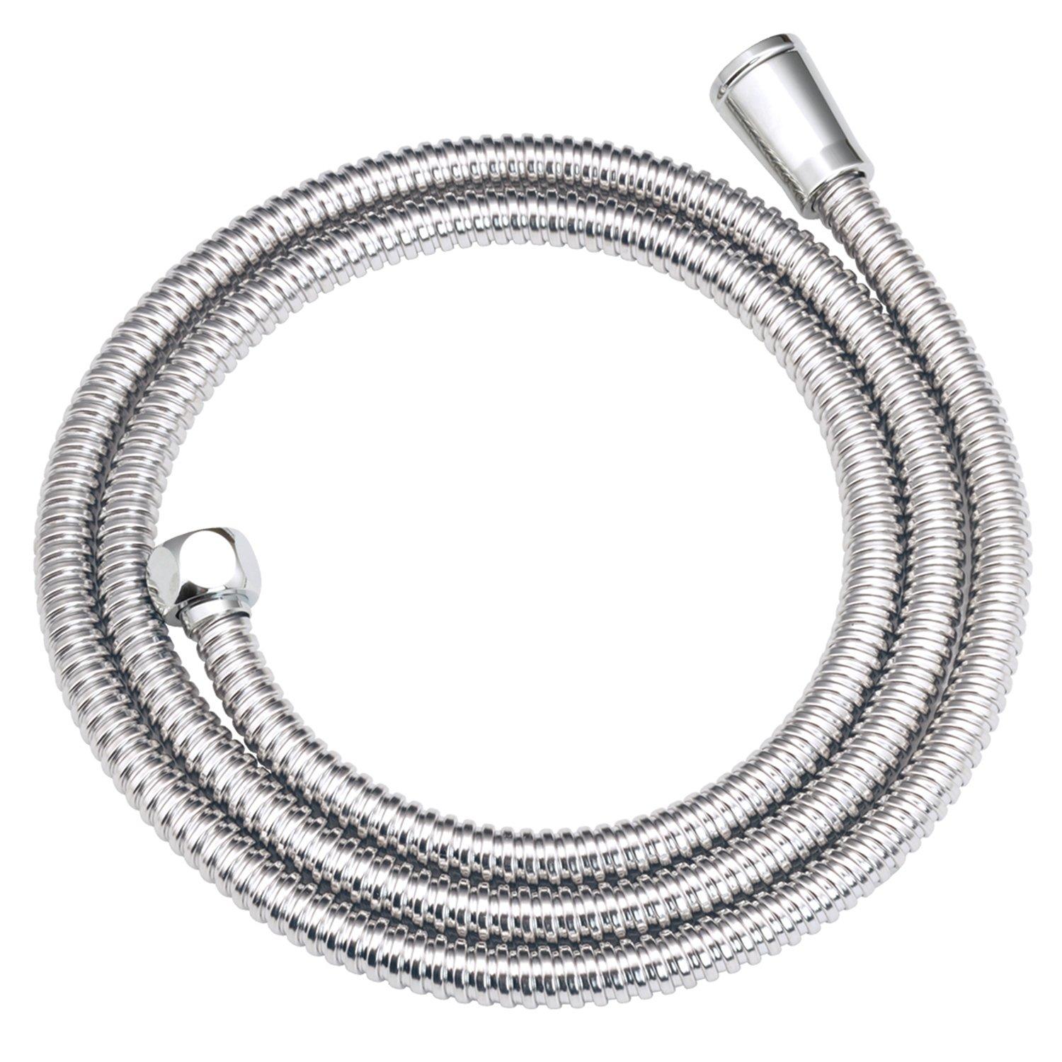 

Gaona Korekamo Replacement Metal Shower Spiral with Compatible with Most Hose, 1.6m (Flexible Adapter, Manufacturers) GA-FF016