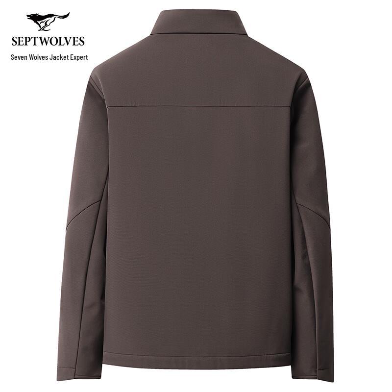 SEPTWOLVES Men's Stand-Collar Business Casual Waterproof Jacket