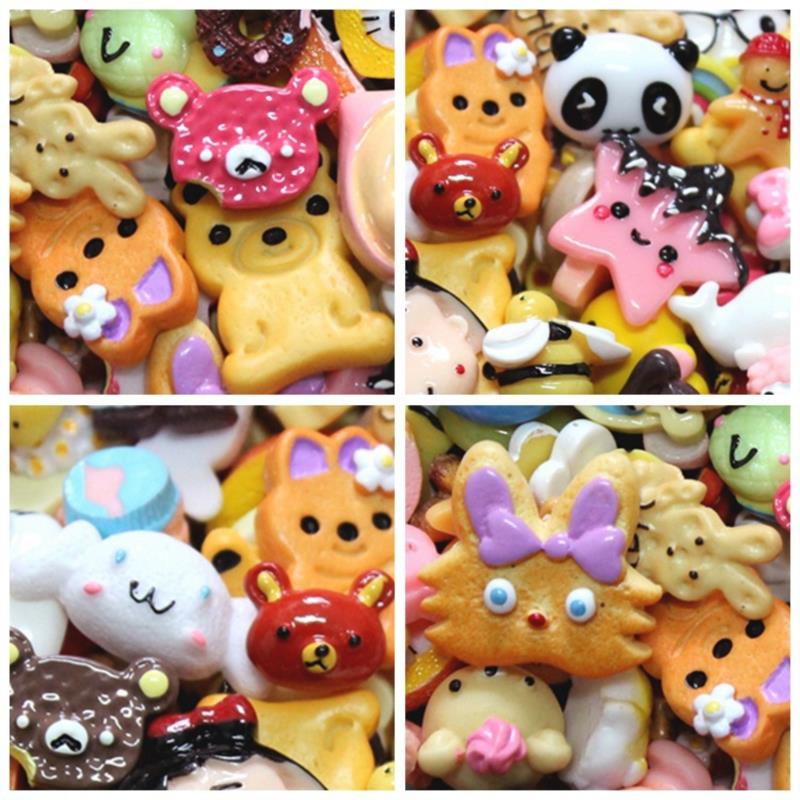 10Pcs Cute Mini Candy Donut Bread Dollhouse Miniature Cake  Home Craft Decor
