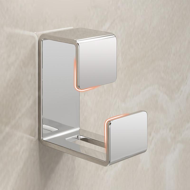 2Pcs Stainless Steel Washbasin Hook Multifunction Punch-Free Kitchen Bathroom Rack Basin Storage Rack Towel Hanging Holder