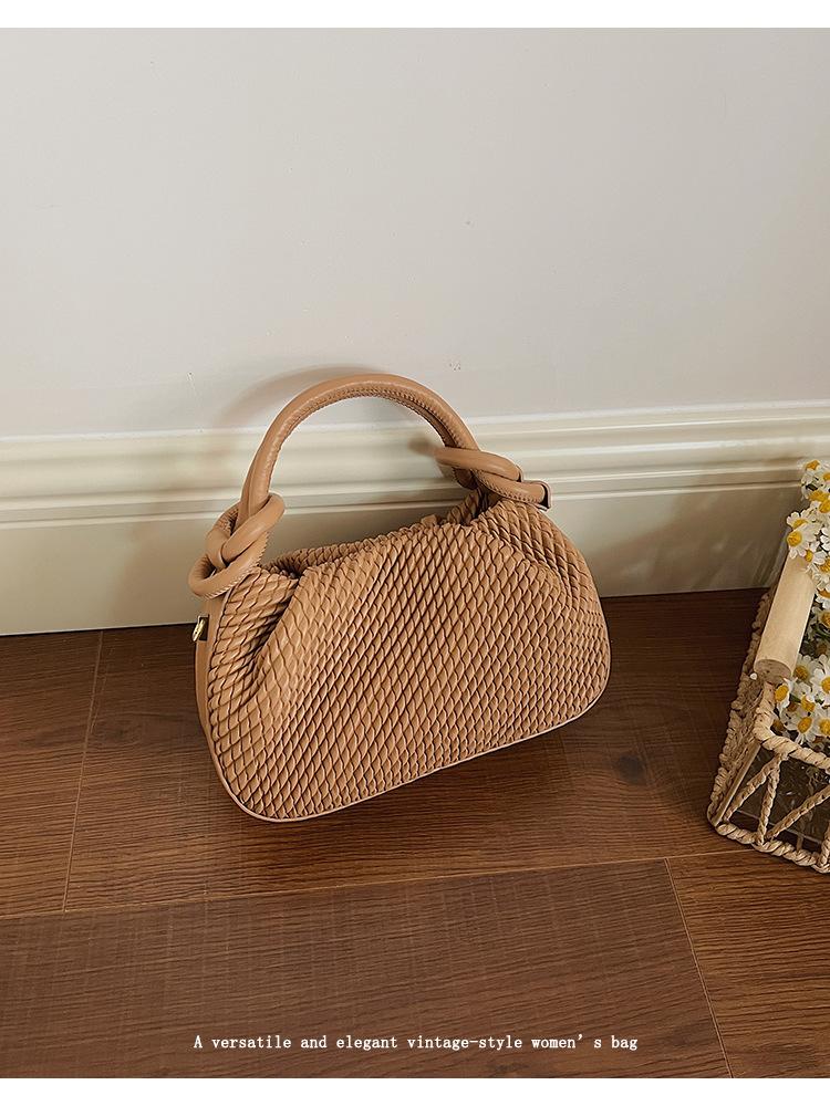 Handmade Woven Bag, Bucket Bag, Crossbody Bag for The Armpit, Commuter Shoulder Bag, Large Capacity Crossbody Bag