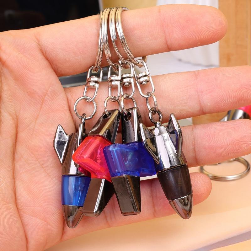 Car Static Eliminator Keychain Bullet Head Rocket Lightning Shaped Anti Static Keychain Decorative Pendant Electrostatic Release