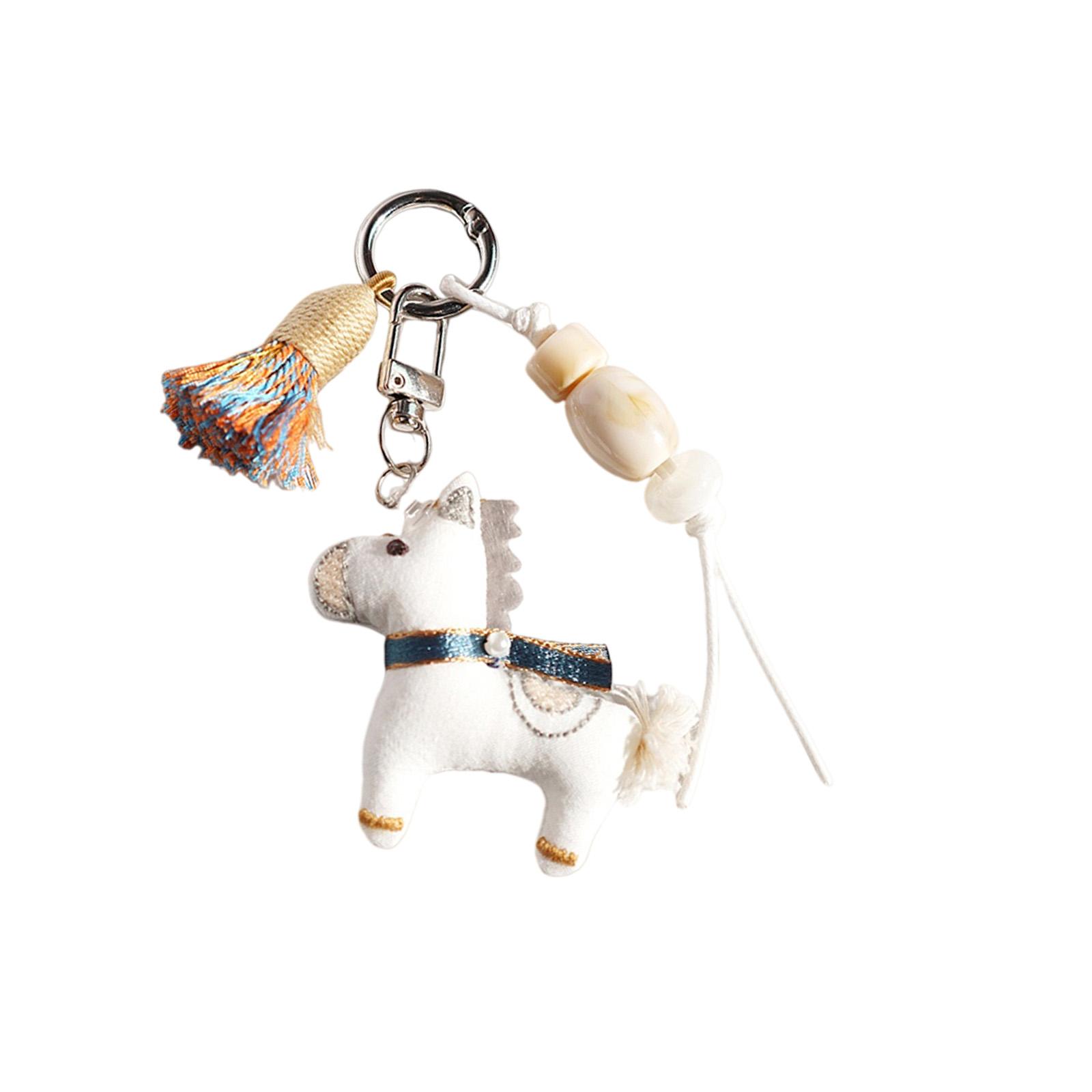 Soft and Sturdy Plush Keychain Horse Themed Bag Pendant for Everyday Carry School Office Use and Surprise Gifts