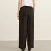 Solid Color Jacquard Mulberry Silk Casual Pants