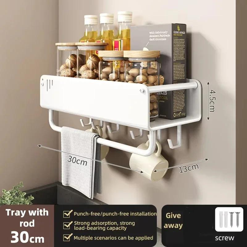 Estante Montado en Pared Estante de Almacenamiento para Especias Accesorios de Cocina Estante Soporte para Cuchillos de Cocina Colgador Estante Organizador de Estantes