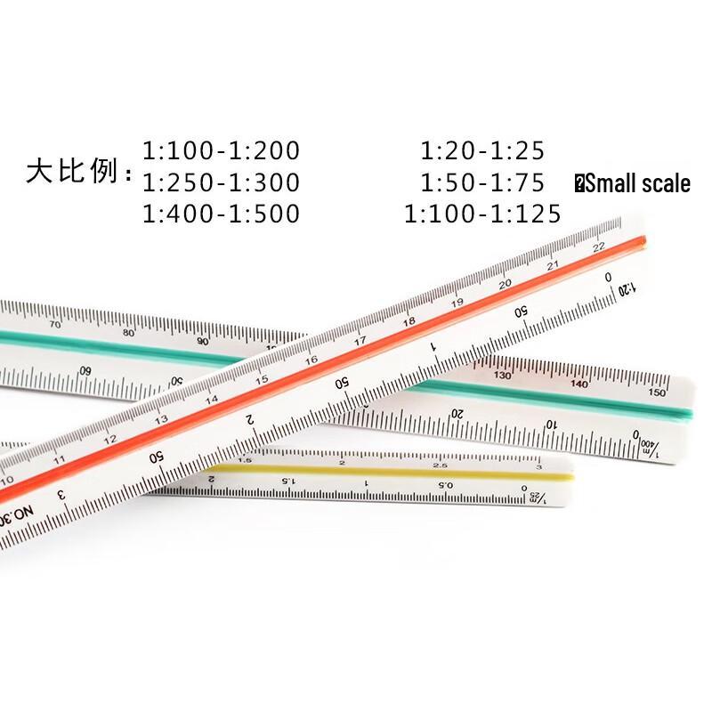 Anjiuxing 30cm Triangular Drafting Ruler