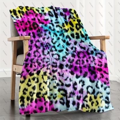 Leopard Tiger Blanket Flannel Throw Blanket Gift Lightweight Soft Couch Bed Travel Camping Office Chair Soft Warm Autumn Winter