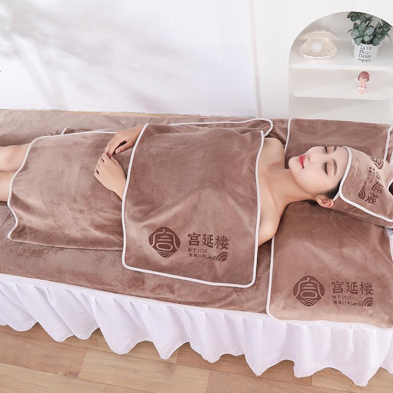 Salon-Specific Towels Skin Management Bed Sheets Soft Breathable Absorbent Bath Skirts Head Wrap Large Towels Five-piece Set