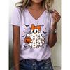 Women's V-neck short-sleeved T-shirt casual fashion