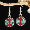 Retro Earrings For Women Nepalese Exotic  Earrings Vintage Ethnic Style Luxury Jewelry Mysterious Blessing Handmade Gift