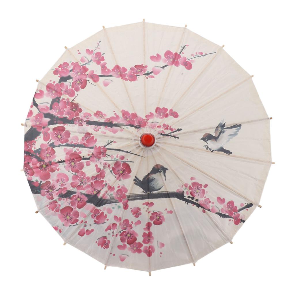 Chinese Oiled Paper Umbrella Handmade Paper Umbrella with Wood Handle for Performance Wedding Party