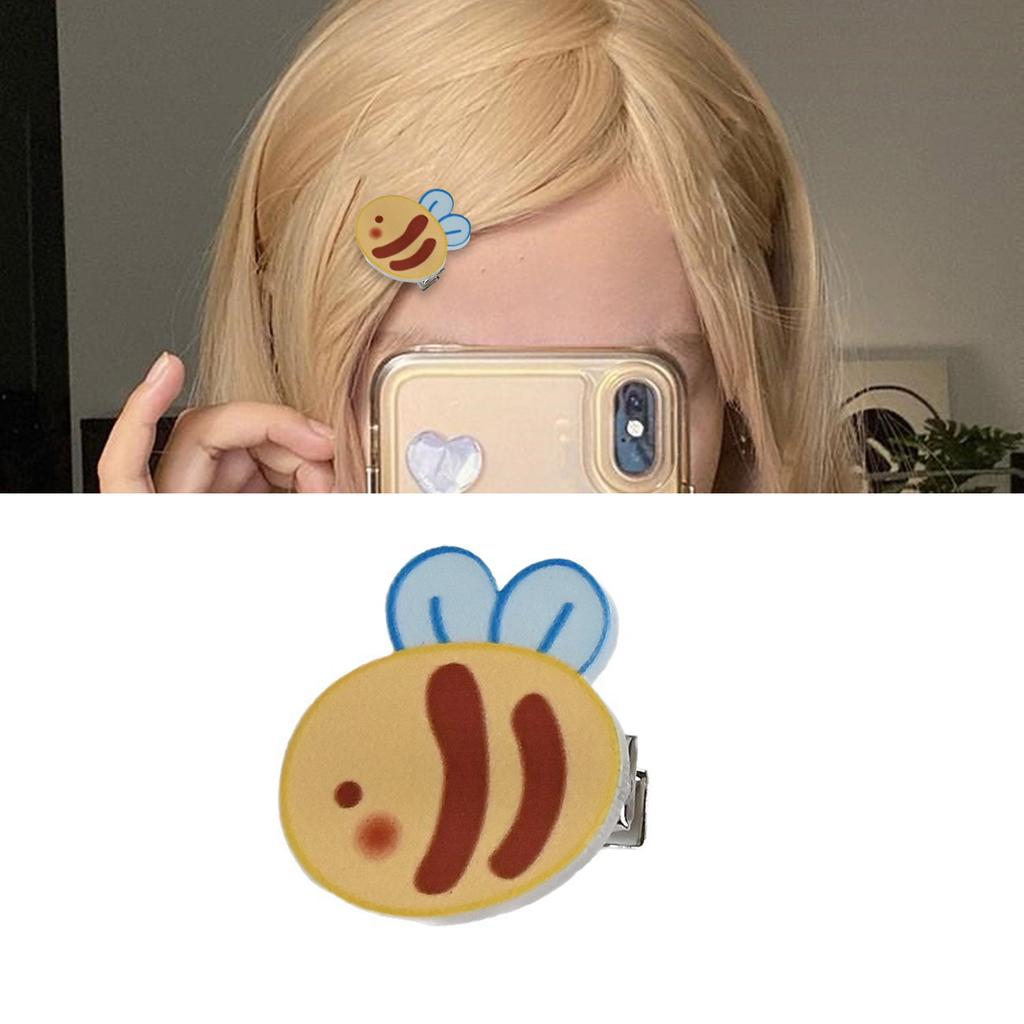 Adorable Bee Hair Clip Acrylic Hairpin Lightweight Hairpiece Practical Barrettes For Kids Women Casual Party Accessories