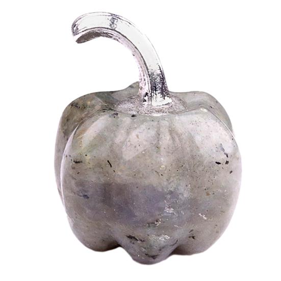 Natural Stone Pumpkin Figurine Mini Carved Gemstone Pumpkin Statue Healing Stones Ornaments for Fall Harvest Thanksgiving Halloween Home Decor
