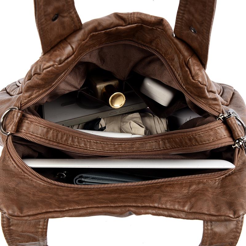 Women's Bag Large Capacity Mother Bag Soft Leather Handbag Shoulder Bag