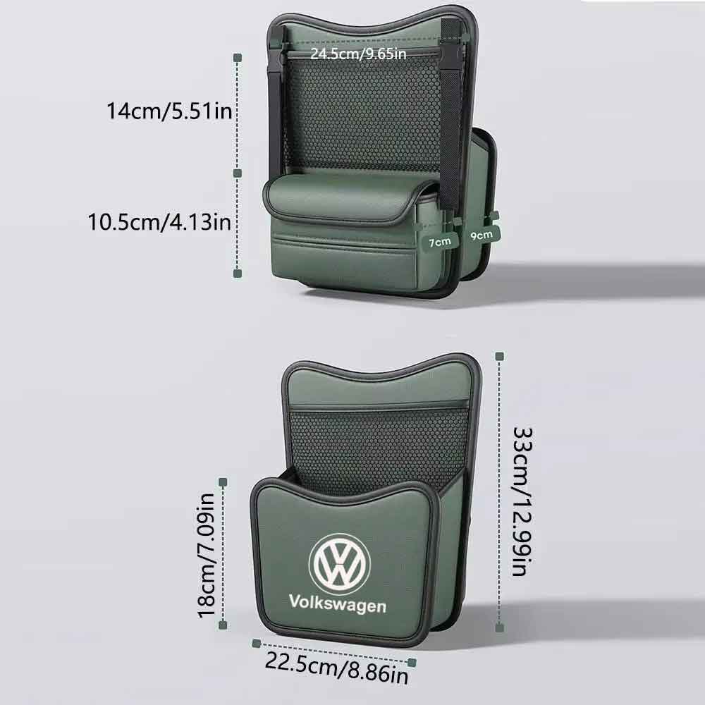O1PU leather car storage bag for Volkswagen Golf Passat Polo Beetle VW multifunctional hook between seats storage bag key ring