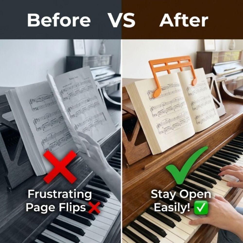 3D Printing Music Note Clamp Creative PLA Page Holder Music Bookmark Music Book Clip  Reading