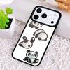 Sött tecknad djur Panda Fodral för iPhone 17 Air 16 15 11 12 14 13 Pro Max Stötsäkert Skydd