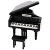 1:12 Dollhouse Miniature Black Wooden Grand Piano With Stool Model Play Toys