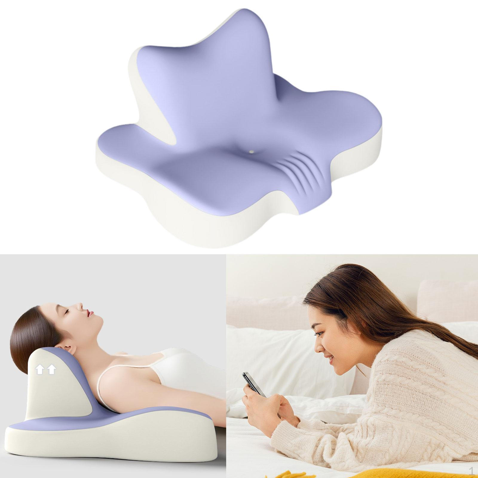 Bed Pillow Comfortable Wedge Prone for Lying Leaning Sitting up Violet Beige 4398₽