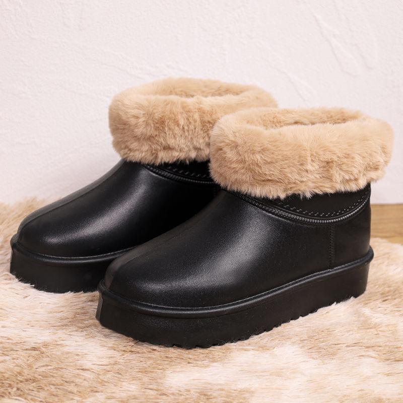 EVA Neperšlampami Pliušiniai Sniego Batai Žieminiai Platforminiai Lietaus Batai Medvilniniai Batai Virtuvės Šilti Batai