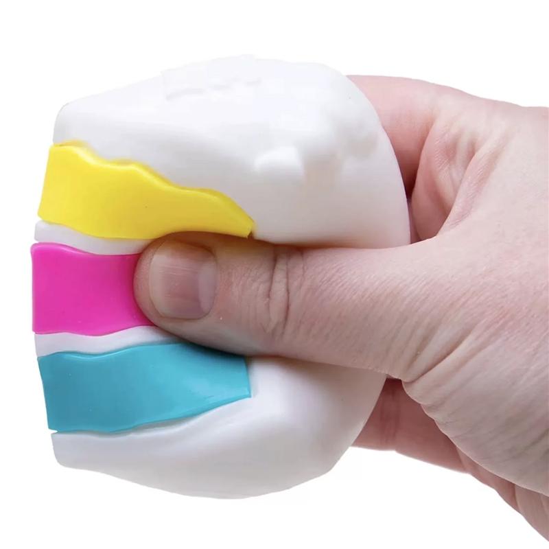 Needoh Sensory Peace O' Cake Fidget Toy Anxiety Relief Focus Calm Down Adhd Non-Toxic Squeeze Stretch Fidget Toy For Adults Gift