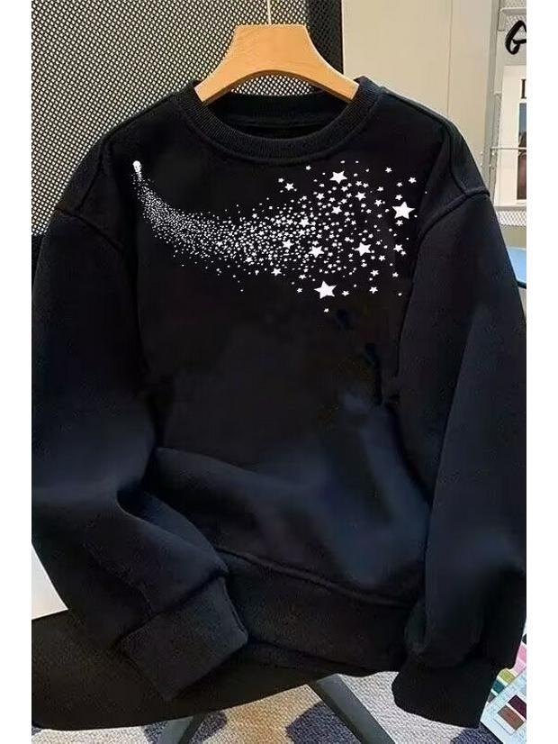 Men's Baby's Breath Autumn Crew Neck Sweatshirt - Casual, Versatile, Stylish Hua Cotton Top